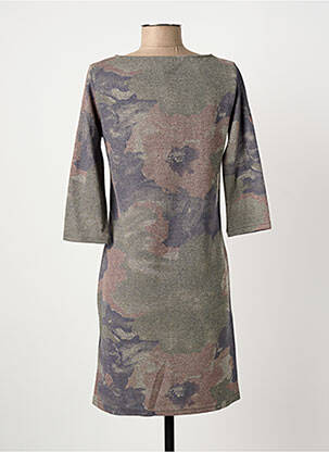 Robe mi-longue manches 3/4 manches 3/4 bleu MISMASH femme
