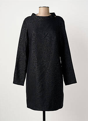 Robe courte fermeture zippée au dos manches longues noir KOCCA femme