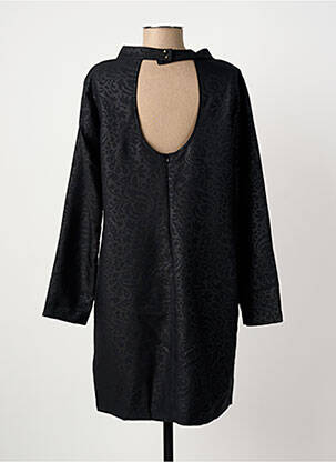 Robe courte fermeture zippée au dos manches longues noir KOCCA femme