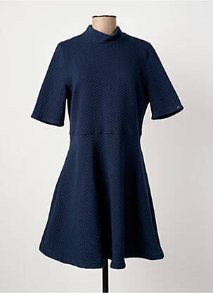 Robe mi-longue manches courtes manches courtes bleu TOMMY HILFIGER femme