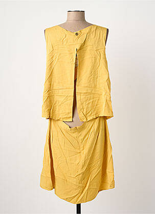 Robe mi-longue sans manche sans manche jaune LOLA ESPELETA femme