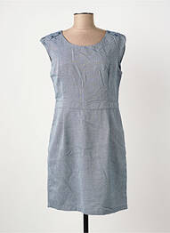 Robe courte fermeture zippée au dos manches courtes bleu LOLA ESPELETA femme