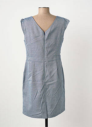 Robe courte fermeture zippée au dos manches courtes bleu LOLA ESPELETA femme