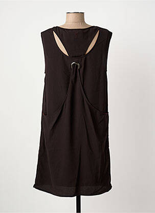 Robe courte sans manche sans manche marron LOLA ESPELETA femme