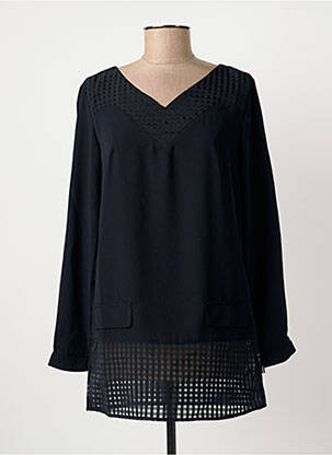 Tunique manches longues col v noir LOLA ESPELETA femme