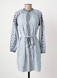 Robe courte manches longues manches longues bleu SUNCOO femme