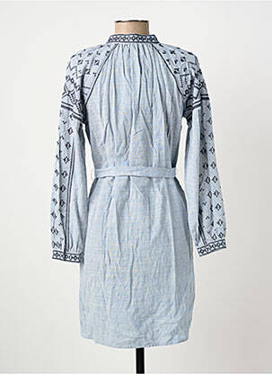 Robe courte manches longues manches longues bleu SUNCOO femme