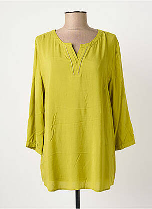 Blouse tissage popeline manches 3/4 vert BETTY BARCLAY femme