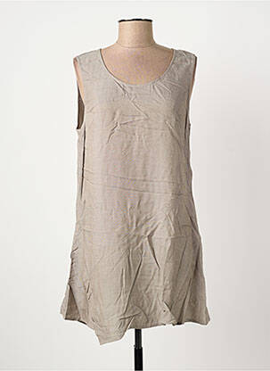 Tunique sans manche col rond beige LOLA ESPELETA femme