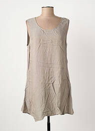 Tunique sans manche col rond beige LOLA ESPELETA femme