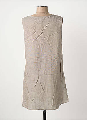 Tunique sans manche col rond beige LOLA ESPELETA femme
