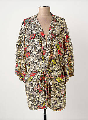 Veste casual coupe cintrée beige SUNCOO femme