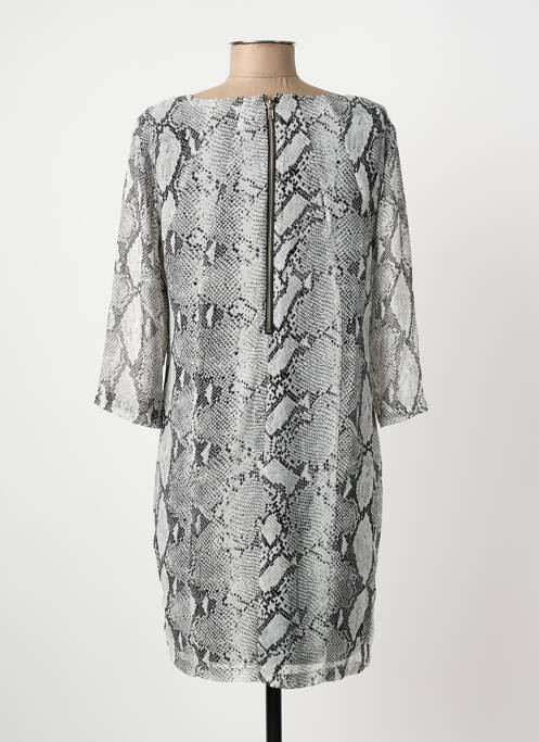 Robe mi-longue manches 3/4 manches 3/4 gris FRANSA femme