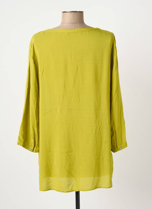 Blouse tissage popeline manches 3/4 vert BETTY BARCLAY femme