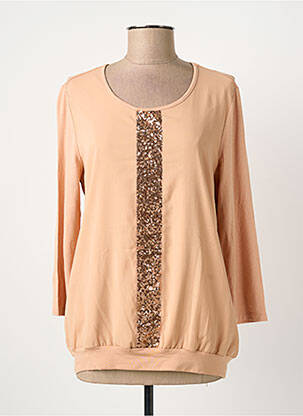 Top tissage crêpe manches 3/4 rose BETTY BARCLAY femme