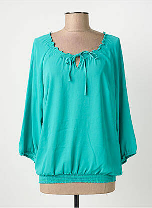 Blouse légère et transparente manches 3/4 vert BETTY BARCLAY femme