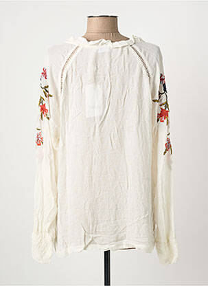Blouse légère et transparente manches longues blanc FRANSA femme