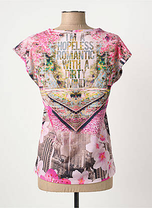 T-shirt stretch manches courtes rose GAUDI femme