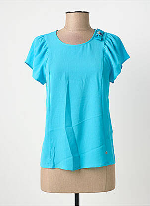 Top manches courtes manches courtes bleu KOCCA femme