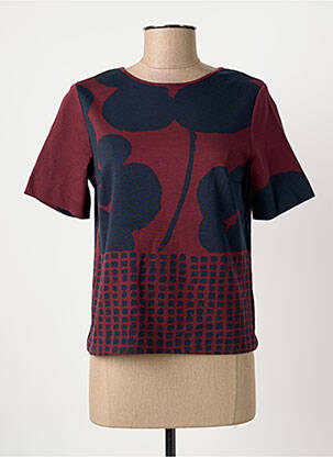 T-shirt stretch manches courtes rouge PAUL BRIAL femme