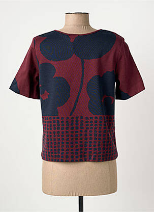 T-shirt stretch manches courtes rouge PAUL BRIAL femme