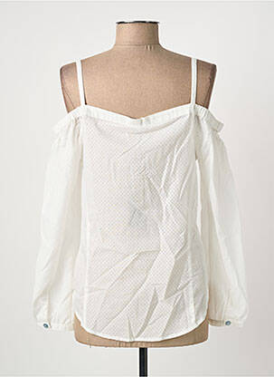 Top coupe cintrée manches longues blanc LOLA ESPELETA femme