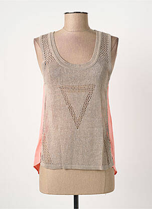 Top stretch sans manche marron LOLA ESPELETA femme