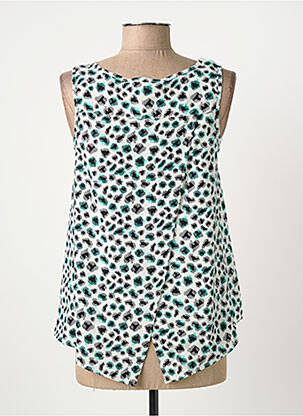 Top coupe fluide sans manche blanc LOLA ESPELETA femme