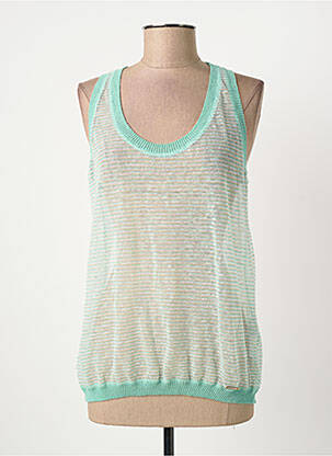 Top stretch sans manche vert KOCCA femme