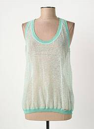 Top tissage jersey sans manche vert KOCCA femme