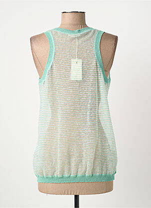 Top stretch sans manche vert KOCCA femme