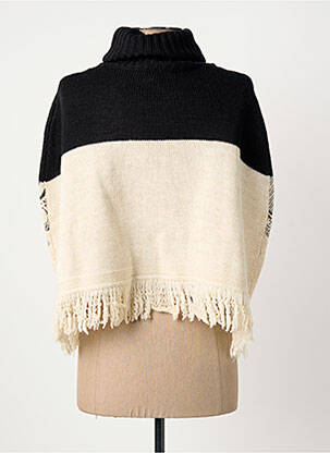 Poncho col roulé noir POUSSIERE D'ETOLE femme