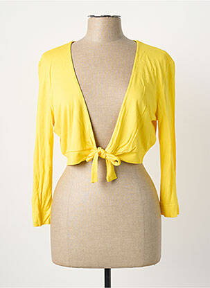 Boléro fermeture liens à nouer jaune BETTY BARCLAY femme