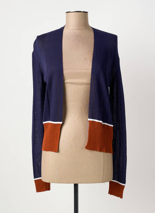 Gilet manches longues stretch bleu POUSSIERE D'ETOLE femme