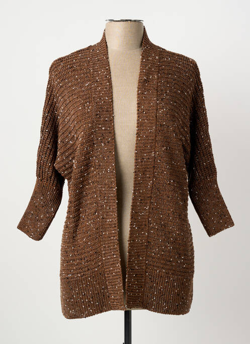 Gilet manches longues manches 3/4 marron BETTY BARCLAY femme