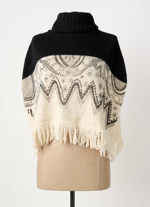 Poncho noir POUSSIERE D'ETOLE femme