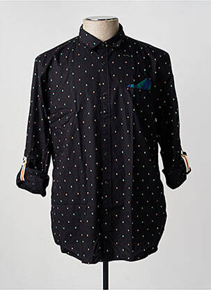 Chemise manches longues imprimé fantaisie noir SCOTCH & SODA homme