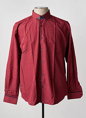 Chemise manches longues coupe cintrée rouge CAP 10 TEN homme