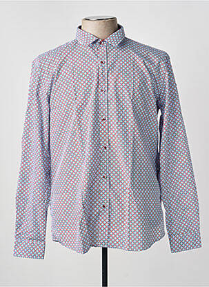 Chemise manches longues coupe cintrée bleu FOXX homme