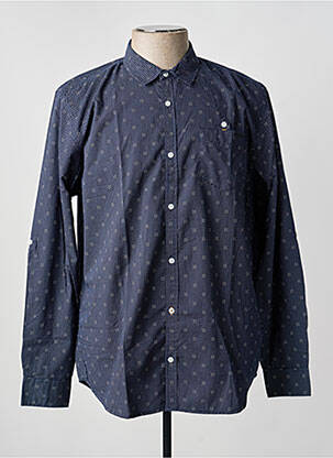 Chemise manches longues imprimé fantaisie bleu KAPORAL homme
