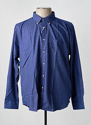 Chemise manches longues coupe cintrée bleu BLUSALINA homme