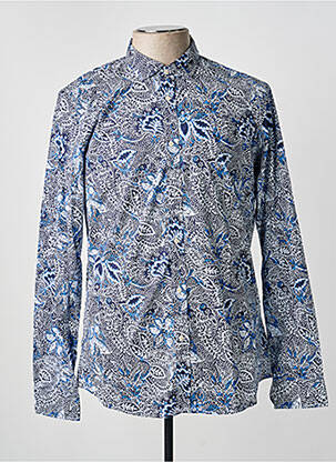 Chemise manches longues coupe cintrée bleu SCOTCH & SODA homme