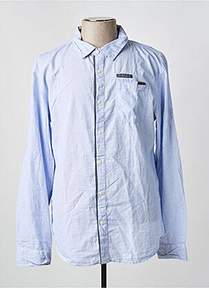 Chemise manches longues coupe cintrée bleu DEELUXE homme