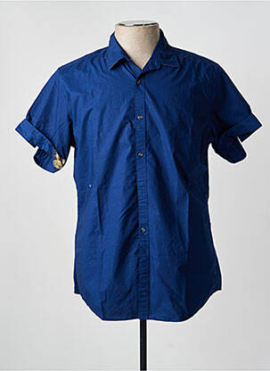 Chemise manches courtes coupe droite bleu SCOTCH & SODA homme
