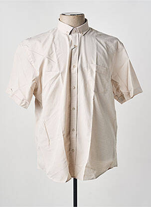 Chemise manches longues coupe droite beige CAP 10 TEN homme