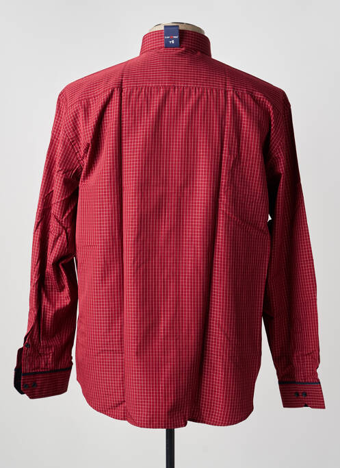 Chemise manches longues coupe cintrée rouge CAP 10 TEN homme