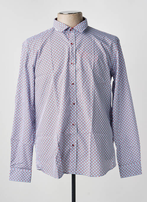 Chemise manches longues coupe cintrée bleu FOXX homme