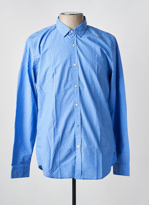 Chemise manches longues coupe cintrée bleu SCOTCH & SODA homme
