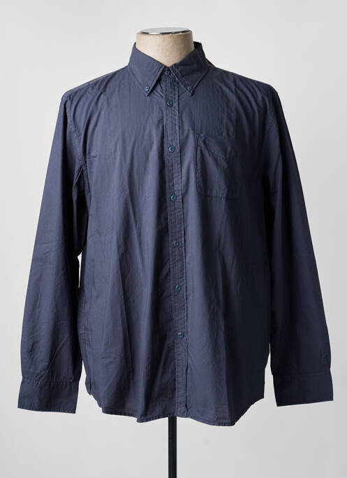 Chemise manches longues coupe droite gris MCS homme
