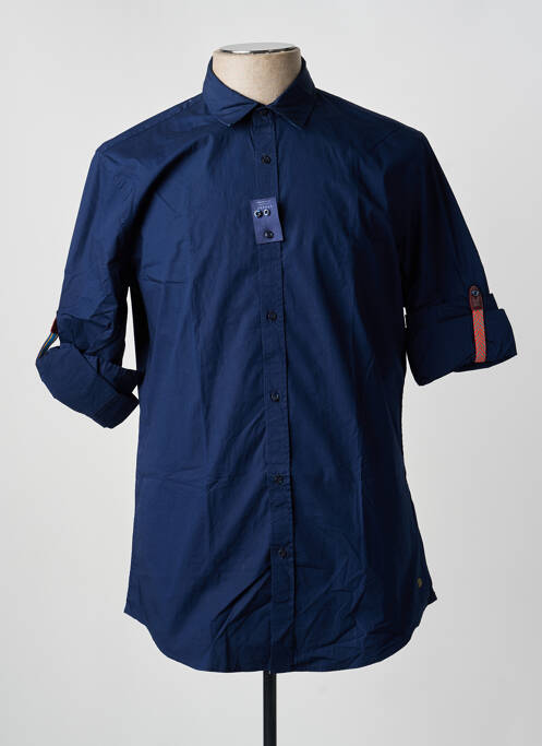 Chemise manches longues coupe cintrée bleu SCOTCH & SODA homme